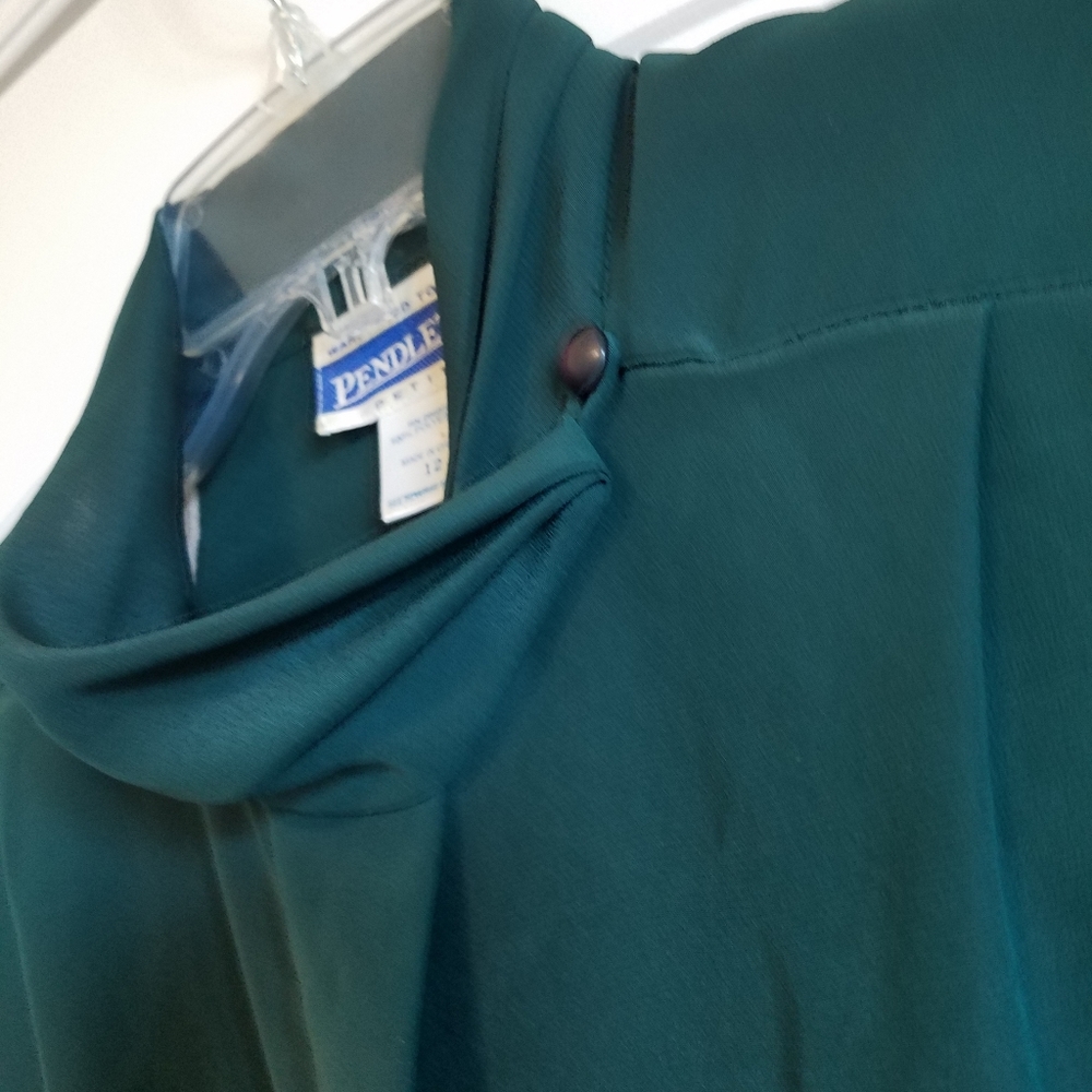 Pendleton Hidden Button Mock Neck Blouse - image 7